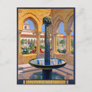 Carte Postale Monreale Palermo Italie Poster Vintage voyage
