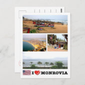 Carte Postale Monrovia - Libéria - J'aime - (Devant / Derrière)