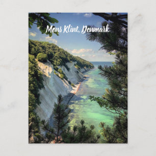 Carte Postale Møns Klint Danemark stylisé