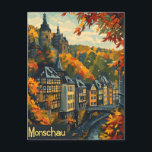 Carte Postale Monschau Allemagne<br><div class="desc">Entrez dans l'étonnante étreinte de Monschau avec notre illustration de voyage. Cette pièce captivante met en valeur la splendeur historique de la ville, où des bâtiments encadrés de bois bordent les rues pavées et où la rivière Rur se tisse à travers le paysage charmant. Plongez-vous dans le charme intemporel de...</div>