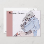 Carte postale Monsieur Corbeau (Devant / Derrière)