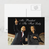 Carte postale Monsieur le Président et la Première (Devant / Derrière)