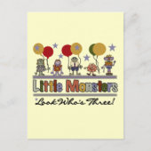 Carte Postale Monster 3ème anniversaire Tshirts et cadeaux (Devant)