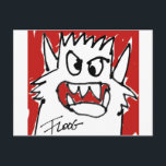 Carte postale Monster Carton Rouge<br><div class="desc">La folie monstre en colère ! Une petite attitude de monstre de dessin animé en rouge. Ajoutez ou modifiez du texte pour créer vos propres proverbes de rage sauvage personnalisés. Je pense que quelqu'un a dit à ce gars qu'il était mignon, et ça l'a fait faire rage ! !#&%* S'il...</div>