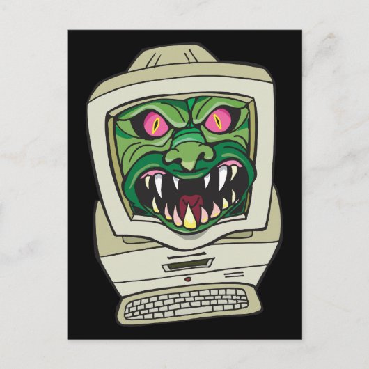 Carte Postale Monster Computer (Devant)