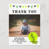 Carte Postale Monster effrayant Vert Enfants Photo Anniversaire  (Devant)