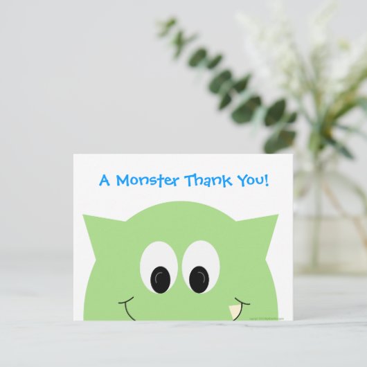 Carte postale Monster Merci (Debout devant)