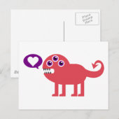 Carte Postale Monster mignon de l'amour (Devant / Derrière)