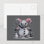 Carte Postale Monster Snowman (Devant / Derrière)