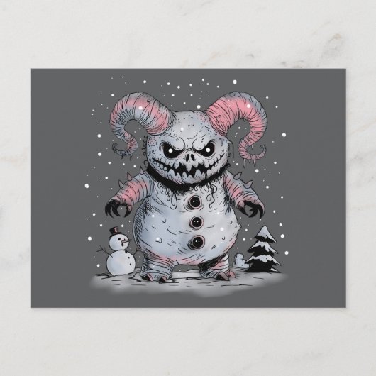 Carte Postale Monster Snowman (Devant)