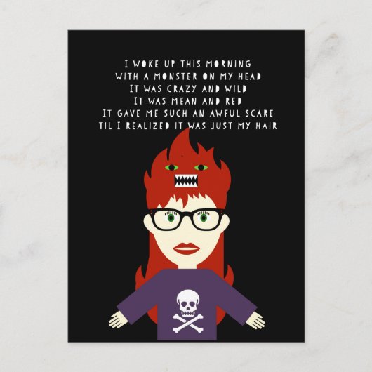 Carte Postale Monster sur ma tête (Devant)