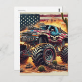 CARTE POSTALE MONSTER TRUCK (Devant / Derrière)