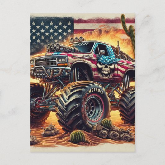 CARTE POSTALE MONSTER TRUCK (Devant)