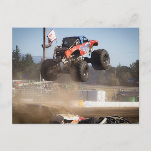 Carte Postale Monster Truck Jumping (Devant)
