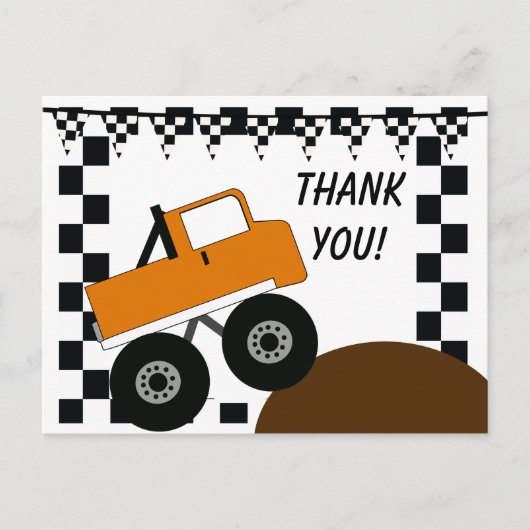 Carte Postale Monster Truck Thank You Postcard (Devant)