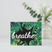 Carte Postale Monstera Affirmation d'Abondance Loi d'Attraction (Debout devant)