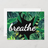 Carte Postale Monstera Affirmation d'Abondance Loi d'Attraction (Devant / Derrière)