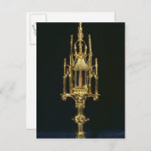 Carte Postale Monstrance Reliquaire avec morceau de croix (Devant / Derrière)
