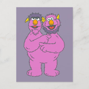 Carte Postale Monstre à deux têtes de 1, rue Sésame