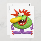 Carte Postale Monstre à nez jaune (Devant / Derrière)