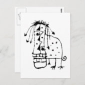 Carte Postale Monstre animal exotique (Devant / Derrière)