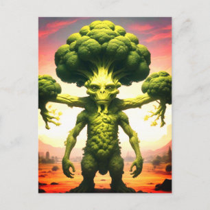 Carte Postale Monstre Brocoli bizarre