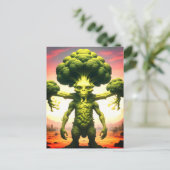 Carte Postale Monstre Brocoli bizarre (Debout devant)
