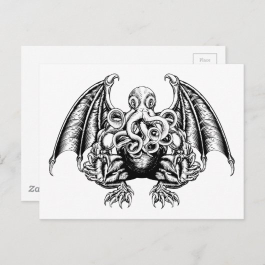 Carte Postale Monstre de Cthulhu (Devant / Derrière)