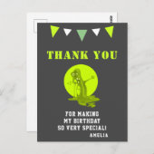 Carte Postale Monstre déplaisant Vert Slime Anniversaire Merci (Devant / Derrière)
