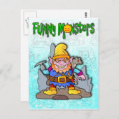 Carte Postale monstre drôle (Devant / Derrière)