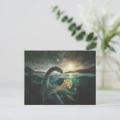 Carte Postale Monstre du Loch Ness Nessie | Folklore Écossais (Debout devant)
