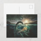 Carte Postale Monstre du Loch Ness Nessie | Folklore Écossais (Devant / Derrière)