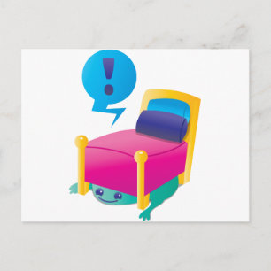 Carte Postale Monstre effrayant sous le LIT