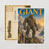Carte Postale Monstre Fantastique Géant Gothique (Devant / Derrière)