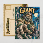 Carte Postale Monstre Géant à Découpe de Papier (Devant / Derrière)