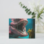 Carte Postale Monstre rose sous-marin (Debout devant)