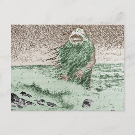 Carte Postale Monstre sortant de l'eau (Devant)