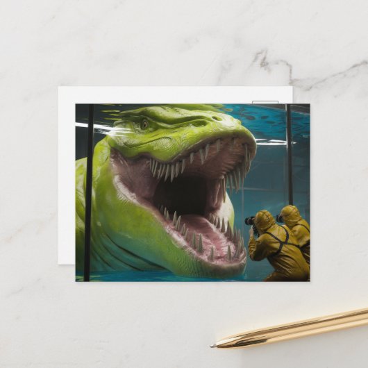Carte Postale Monstre sous-marin effrayant (Devant/Arrière en situation)