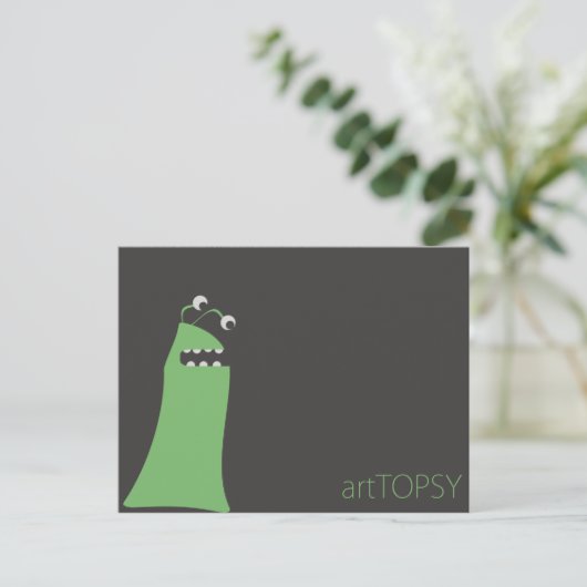 Carte Postale Monstre vert (Debout devant)