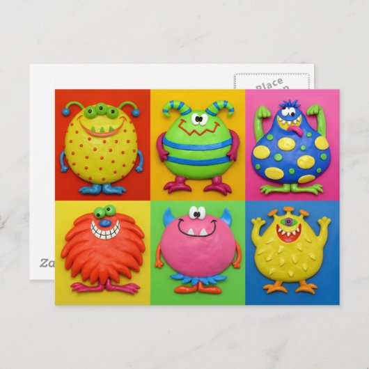 Carte Postale Monstres (Devant / Derrière)