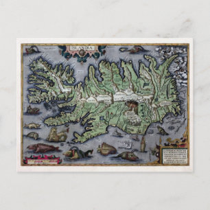 Carte postale Monstres de mer d'Islande 1585 Carte