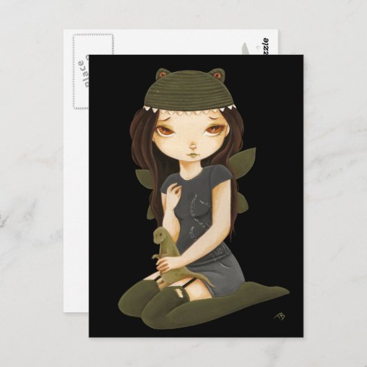 Carte Postale Monstres - Monstre de fée Dinosaur (Devant / Derrière)