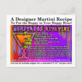 Carte postale Monstrous Rita Halloween Martini Rec (Devant)