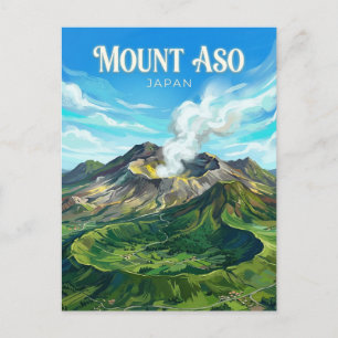 Carte Postale Mont Aso Japon