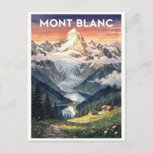 Carte Postale Mont Blanc Alpes Vintage