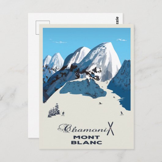 Carte Postale Mont Blanc, Chamonix, (Devant / Derrière)