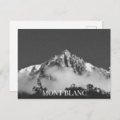Carte Postale Mont Blanc Chamonix France BW (Devant / Derrière)