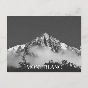 Carte Postale Mont Blanc Chamonix France BW