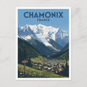 Carte Postale Mont Blanc depuis Chamonix France Cadeau