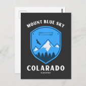 Carte Postale Mont bleu ciel formellement monter evans (Devant / Derrière)